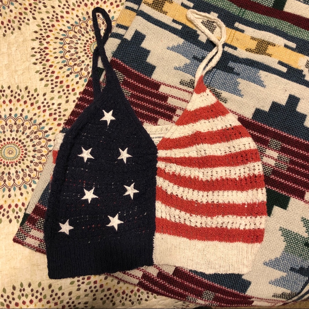 4th of July Crop Sweater Tank